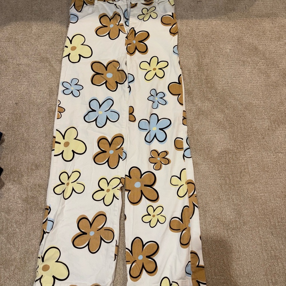 Floral Women’s Bottoms - White, Brown, Blue